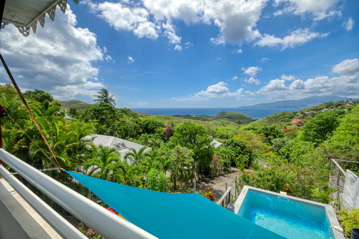 Location villa Trois Ilets Martinique - Vue terrasse ch 1